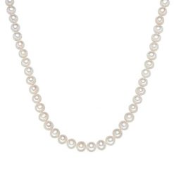 Valero Pearls Łańcuszek Perła hodowlana słodkowodna Biały Naszyjniki 1 ct Damski. Białe naszyjniki damskie Valero Pearls, z perłą, srebrne. Za 839.99 zł.