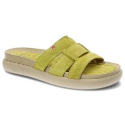 Żółte Klapki Nessi Wygodne Modne Buty. Żółte klapki damskie Nessi, bez wzorów, bez obcasa, bez zapięcia. Za 229.00 zł.