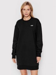 Vans Sukienka dzianinowa Flying V Bff VN0A5LNV Czarny Relaxed Fit. Czarne sukienki damskie Vans, bez wzorów, z bawełny, bez ramiączek. Za 169.99 zł.