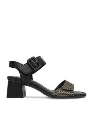 Remonte Sandały CEO-D1K51-04 Czarny. Czarne sandały damskie Remonte, bez wzorów, ze skóry, bez obcasa, na słupku, bez zapięcia. Za 369.99 zł.