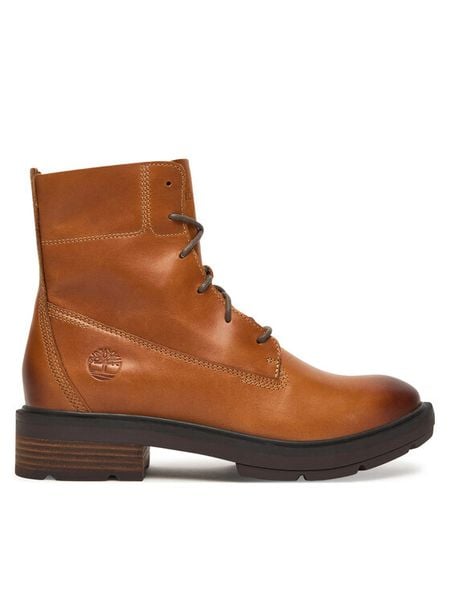 Timberland Trzewiki Brimfield TB0A43AXEM41 Brązowy. Brązowe botki damskie Timberland, ze skóry, bez obcasa, na płaskiej podeszwie, bez zapięcia. Za 799.99 zł.