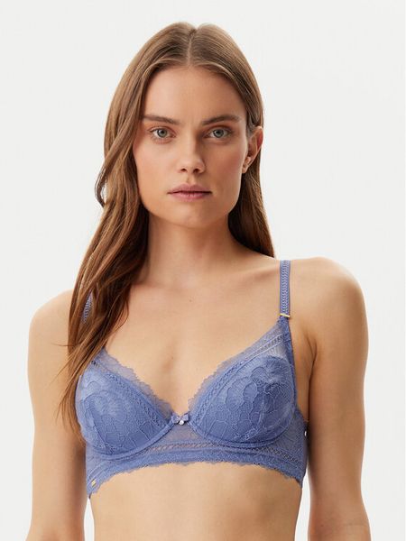 Selmark Biustonosz z fiszbiną 31215 Niebieski. Niebieskie biustonosze Selmark, bez wzorów, z syntetyku. Za 129.99 zł.