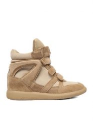 Badura Sneakersy EO-IVI-LT1885-2N Beżowy. Brązowe obuwie sportowe damskie Badura, ze skóry, bez zapięcia. Za 479.99 zł.