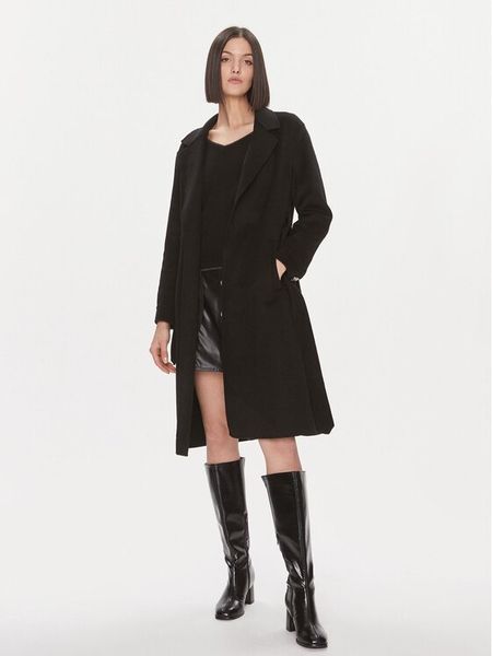 Liu Jo Płaszcz wełniany MF3242 T4627 Czarny Regular Fit. Czarne płaszcze damskie Liu Jo, bez wzorów, z syntetyku, bez kaptura. Za 1,029.00 zł.