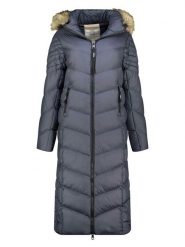 Canadian Peak Płaszcz zimowy "Capucineak" w kolorze granatowym rozmiar: L. Niebieskie płaszcze damskie Canadian Peak, na zimę, l, bez wzorów, z puchu, bez kaptura. Za 283.48 zł.