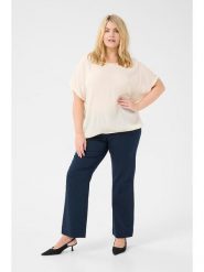 KAFFE curve Bluzka w kolorze kremowym rozmiar: 46. Brązowe bluzki damskie KAFFE curve, bez wzorów, z wiskozy, bez kołnierzyka, bez ramiączek. Za 47.94 zł.