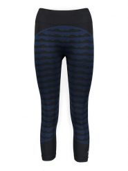 Adidas Legginsy sportowe "MMK Aknit" w kolorze czarno-niebieskim rozmiar: L. Czarne legginsy sportowe damskie Adidas, l, bez wzorów, z materiału, outdoorowe. Za 136.13 zł.