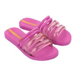 Klapki damskie Ipanema Puffer Slide. Czerwone klapki damskie Ipanema, bez wzorów, bez obcasa, bez zapięcia. Za 94.99 zł.