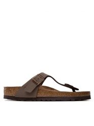 Birkenstock Japonki Gizeh 0043751 Brązowy. Brązowe klapki damskie Birkenstock, bez wzorów, z tworzywa sztucznego, bez obcasa, bez zapięcia. Za 329.99 zł.