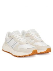 Tommy Jeans Sneakersy Tjw Cleated Runner EN0EN02788 Biały. Białe obuwie sportowe damskie Tommy Jeans, z jeansu, bez zapięcia. Za 269.99 zł.