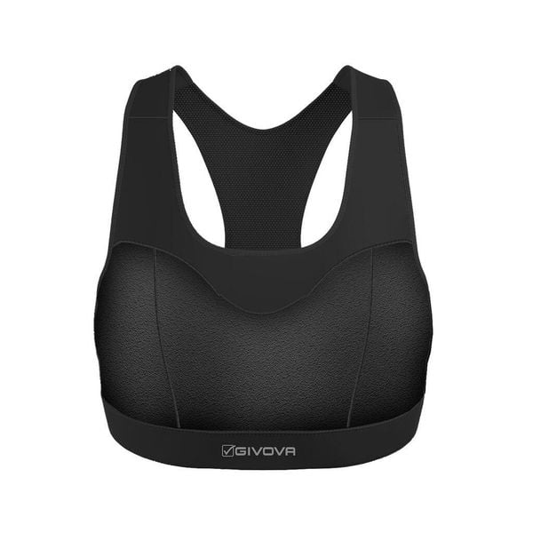 Biustonosz dla kobiet Givova Eco. Czarne biustonosze sportowe damskie Givova, bez wzorów, z tkaniny. Za 245.99 zł.