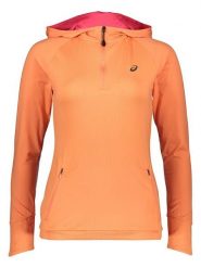 Asics Bluza sportowa w kolorze pomarańczowym rozmiar: M. Pomarańczowe bluzy damskie Asics, m, bez wzorów, bez kaptura. Za 99.80 zł.