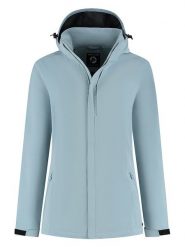 TRAVELIN' Kurtka softshellowa "Alva" w kolorze błękitnym rozmiar: 3XL. Niebieskie kurtki sportowe damskie Travelin', s, z aplikacjami, ze skóry, bez kaptura. Za 368.96 zł.