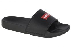 Klapki Damskie Levis Na Basen Sportowe Basenowe. Czarne klapki damskie Levi's, bez wzorów, z materiału, bez obcasa, bez zapięcia. Za 99.00 zł.