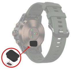 Silikonowa zatyczka przeciwkurzowa do portu ładowania COROS. Czarne, cyfrowe zegarki damskie BIKEFLOW. Za 83.00 zł.