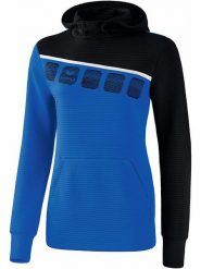 Erima Bluza "5-C" w kolorze niebiesko-czarnym rozmiar: 36. Czarne bluzy damskie Erima, bez wzorów, z kapturem. Za 110.29 zł.