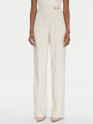 Rinascimento Spodnie materiałowe CFC0122883003 Beżowy Regular Fit. Brązowe spodnie materiałowe damskie Rinascimento, bez wzorów, z materiału. Za 239.99 zł.