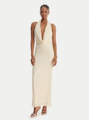 Bardot Sukienka wieczorowa Nola 59814DB2 Beżowy Slim Fit. Brązowe sukienki damskie Bardot, bez wzorów, z syntetyku, wizytowe, bez ramiączek. Za 819.99 zł.