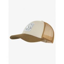 Czapka z daszkiem Rab Dihedral Badge Cap - pebble/oak. Brązowe czapki z daszkiem damskie RAB, bez wzorów. Za 159.99 zł.