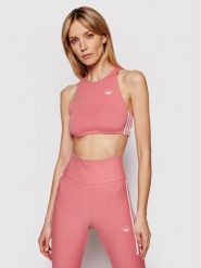 Adidas Biustonosz sportowy Fakten Bra GN4383 Różowy. Czerwone biustonosze sportowe damskie Adidas, bez wzorów, z bawełny. Za 99.99 zł.