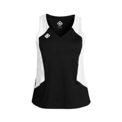 Koszulka Texas Padel – elastyczna, oddychająca i szybkoschnąca. Czarne bluzki damskie Izas, bez wzorów, z materiału, sportowe, bez kołnierzyka, bez ramiączek. Za 182.57 zł.