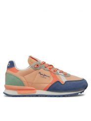 Pepe Jeans Sneakersy Brit Print G PGS40001 Pomarańczowy. Brązowe buty sportowe dziewczęce Pepe Jeans, z jeansu, bez zapięcia. Za 269.99 zł.
