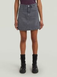 G-Star Spódnica dżinsowa w kolorze szarym rozmiar: W27. Szare spódnice damskie G-Star, z aplikacjami, ze skóry, klasyczne, mini. Za 200.13 zł.