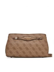 Guess Torebka Katya HWSG96 52120 Brązowy. Brązowe listonoszki damskie Guess, z aplikacjami, ze skóry, bez dodatków. Za 379.99 zł.