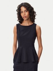 French Connection Bluzka Alia 729F3 Granatowy Slim Fit. Niebieskie bluzki damskie French Connection, bez wzorów, z syntetyku, bez kołnierzyka, bez ramiączek. Za 463.99 zł.
