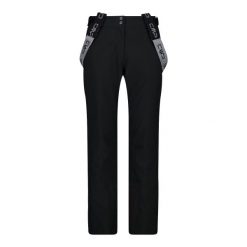 Spodnie damskie narciarskie CMP 34W4496. Czarne spodnie materiałowe damskie CMP, bez wzorów. W wyprzedaży za 666.20 zł.