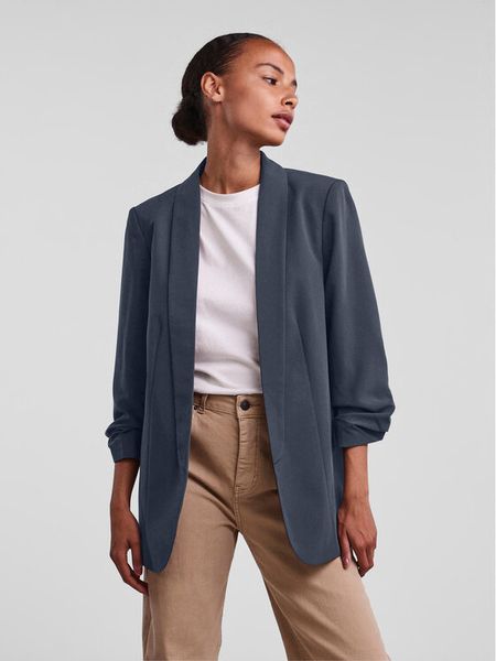 Pieces Marynarka 17090996 Granatowy Regular Fit. Niebieskie marynarki i żakiety damskie Pieces, xs, bez wzorów, z syntetyku. Za 99.99 zł.