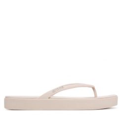 Japonki Crocs. Brązowe klapki damskie Crocs, bez wzorów, bez obcasa, bez zapięcia. Za 179.99 zł.
