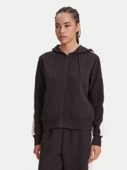 Guess Bluza V5YQ00 KB3P2 Czarny Regular Fit. Czarne bluzy damskie Guess, m, z aplikacjami, z bawełny, bez kaptura. Za 219.99 zł.