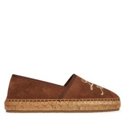 Espadryle LOVE MOSCHINO. Brązowe espadryle damskie Love Moschino, bez wzorów, bez obcasa. Za 669.99 zł.