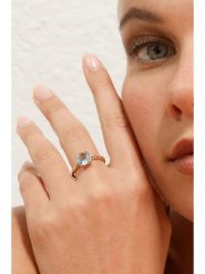 L instant d Or Złoty pierścionek "Topaze Unique" z topazem rozmiar: 54. Niebieskie pierścionki damskie L instant d Or, z topazem, złote. Za 1,348.99 zł.