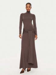 BARDOT Sukienka wieczorowa 59467DB Brązowy Slim Fit. Brązowe sukienki damskie Bardot, bez wzorów, z syntetyku, wizytowe, bez ramiączek. Za 539.99 zł.