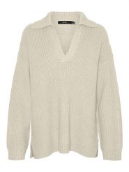 Vero Moda Sweter "Luna" w kolorze beżowym rozmiar: XS. Brązowe swetry klasyczne damskie Vero Moda, xs, ze splotem, bez kołnierzyka. Za 61.46 zł.