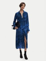 Desigual Sukienka koszulowa Licuado 25WWVW23 Niebieski Regular Fit. Niebieskie sukienki damskie Desigual, bez wzorów, z wiskozy, bez ramiączek. Za 579.99 zł.