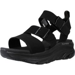 Sandały SKECHERS DLUX WALKER RETRO COSMOS Czarny. Czarne sandały damskie Skechers, bez wzorów, z syntetyku, bez obcasa, bez zapięcia. Za 219.99 zł.