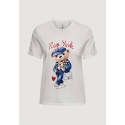 Koszulka crop top Kobieta ONLY Onlmaeve Life S/S Reg Tee Cs Jrs. Białe bluzki damskie Only, s, bez wzorów, z bawełny, bez kołnierzyka, bez ramiączek. W wyprzedaży za 141.80 zł.