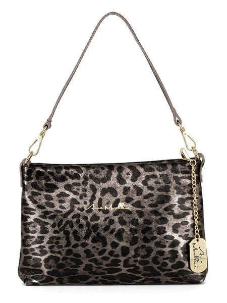 Anna Morellini Skórzana torebka "Delfina" w kolorze szarym - 25 x 16 x 4 cm rozmiar: onesize. Szare torebki klasyczne damskie Anna Morellini, z materiału, przez ramię, bez dodatków. Za 195.99 zł.