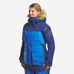 Second Life - Parka trekkingowa damska Forclaz Arctic 900 -33°C wodoodporna. Niebieskie parki damskie FORCLAZ, na zimę, l, z futra, bez kaptura. Za 1,039.99 zł.