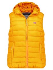 Geographical Norway Kamizelka pikowana "Vatikolor" w kolorze musztardowym rozmiar: L. Żółte kamizelki damskie Geographical Norway, l, bez wzorów, bez kaptura. Za 144.92 zł.