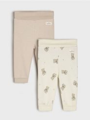 Bawełniane spodnie dresowe 2 pack - kremowy. Białe spodnie sportowe damskie Sinsay, m, bez wzorów, z bawełny. Za 19.99 zł.