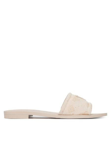 Guess Klapki FLJELS FAL03 Kremowy. Białe klapki damskie Guess, z aplikacjami, z materiału, bez obcasa, bez zapięcia. Za 329.99 zł.