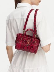 Tommy Hilfiger Torebka American Icon Micro Tote Snake AW0AW18820 Czerwony. Czerwone torebki klasyczne damskie Tommy Hilfiger, ze skóry, bez dodatków. Za 949.99 zł.