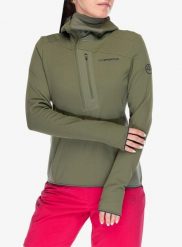 Bluza z kapturem damska La Sportiva Big Wall Pullover Hoody. Zielone bluzy damskie La Sportiva, l, bez wzorów, z materiału, z kapturem. Za 742.49 zł.