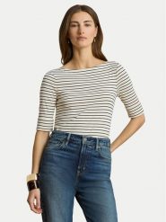 LAUREN RALPH LAUREN Bluzka Judy 200P13919004 Kremowy Regular Fit. Białe bluzki damskie Lauren Ralph Lauren, xl, bez wzorów, z bawełny, bez kołnierzyka, bez ramiączek. Za 329.99 zł.