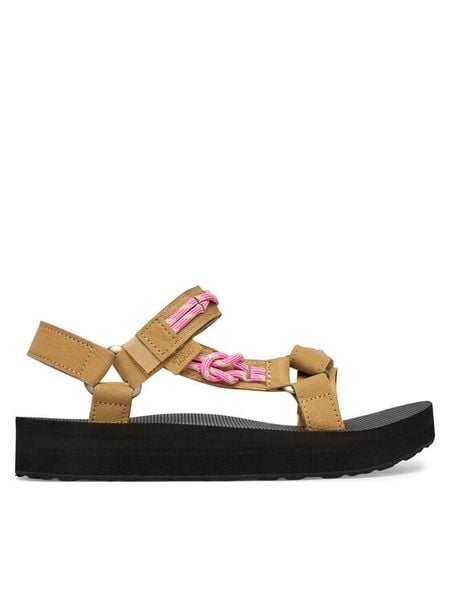 Teva Sandały Midform Universal Crafted 1173910 Beżowy. Brązowe sandały damskie Teva, bez wzorów, z materiału, bez obcasa, na płaskiej podeszwie, bez zapięcia. Za 218.99 zł.