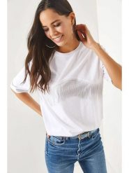 Olalook Koszulka w kolorze białym rozmiar: S. Białe koszulki damskie Olalook, s, bez wzorów, z bawełny, bez kołnierzyka, bez ramiączek. Za 41.59 zł.